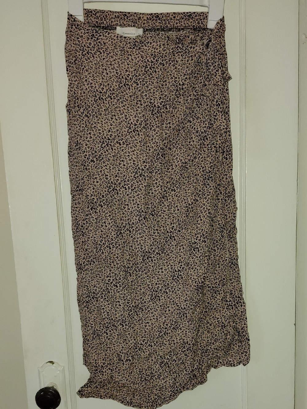 URBAN Romantics Blush Pink Leopard Print Maxi Skirt